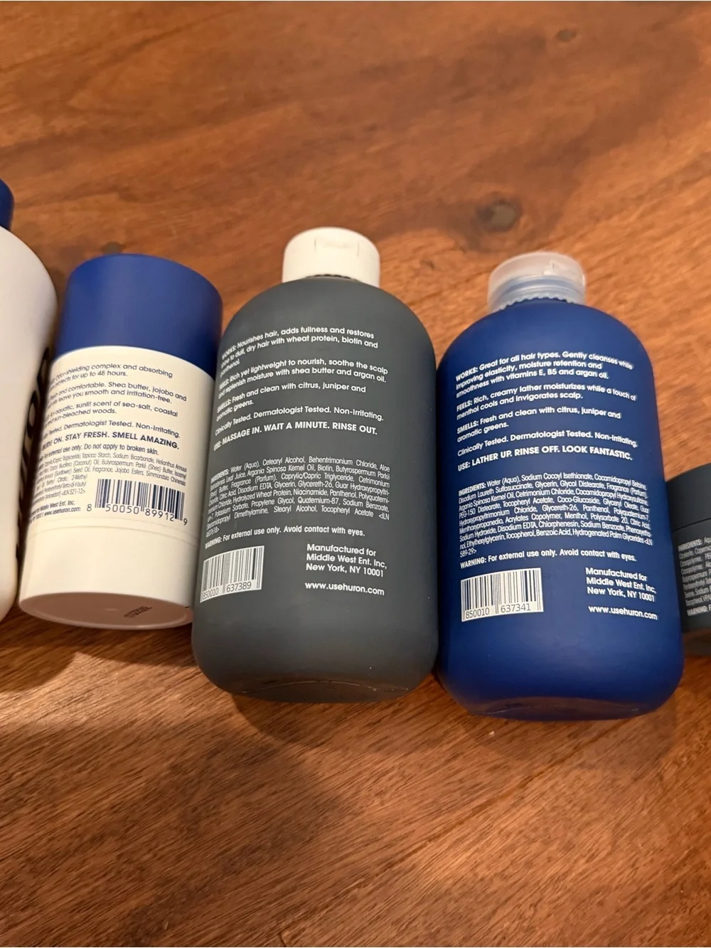 Huron Men's Shampoo, Conditioner & Grooming Set - Blue/Gray